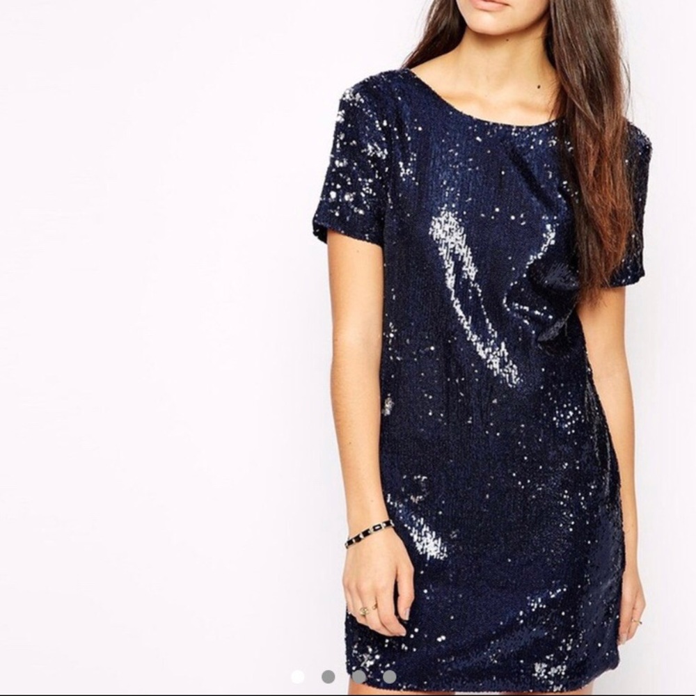 ASOS Oh my love blue sequin dress